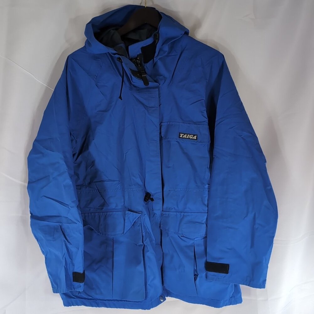 Vintage Taiga Gore-Tex Jacket Women's L Large Blue Full Zip Hooded 90s Nylon Ski